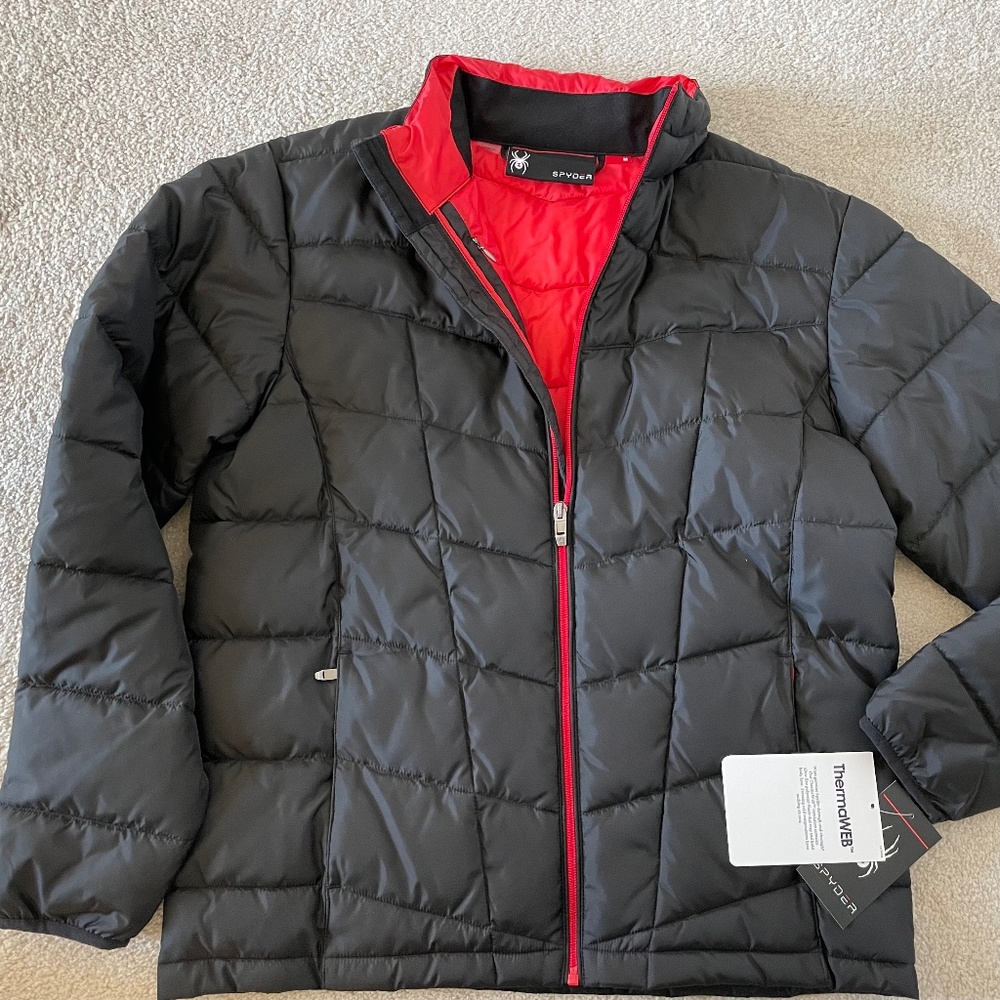 Spyder Puffy Jacket Men’s M black and red